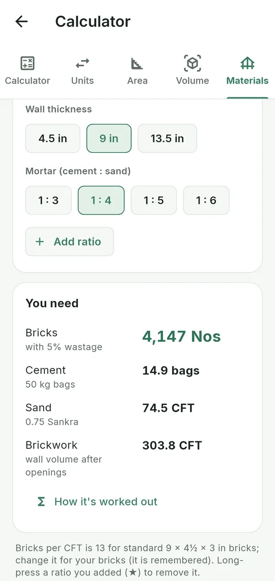 SITEBOQ calculator with the answer written in Urdu words